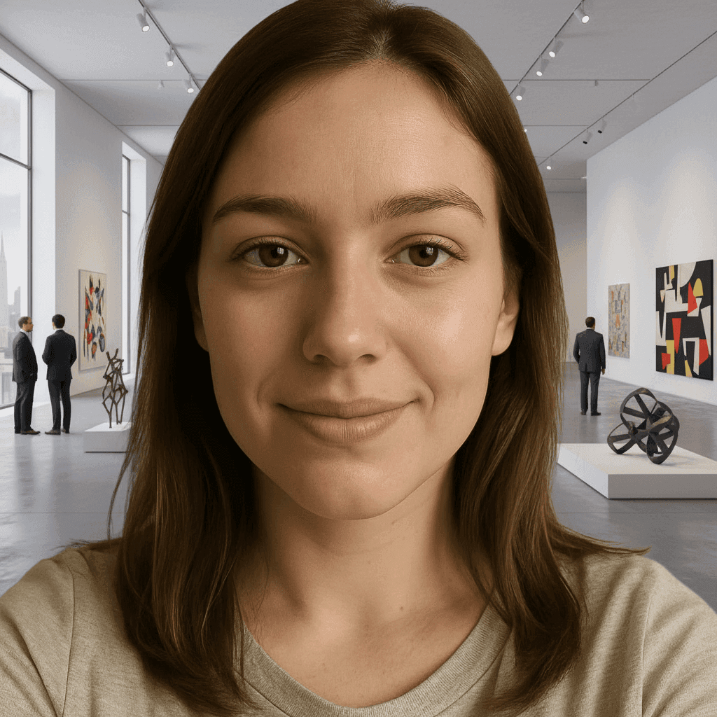 AI background generator added a museum to my selfie