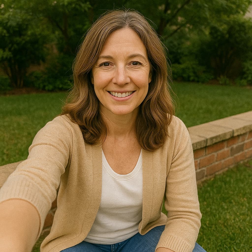 Selfie of experienced healthcare female worker in casual clothing