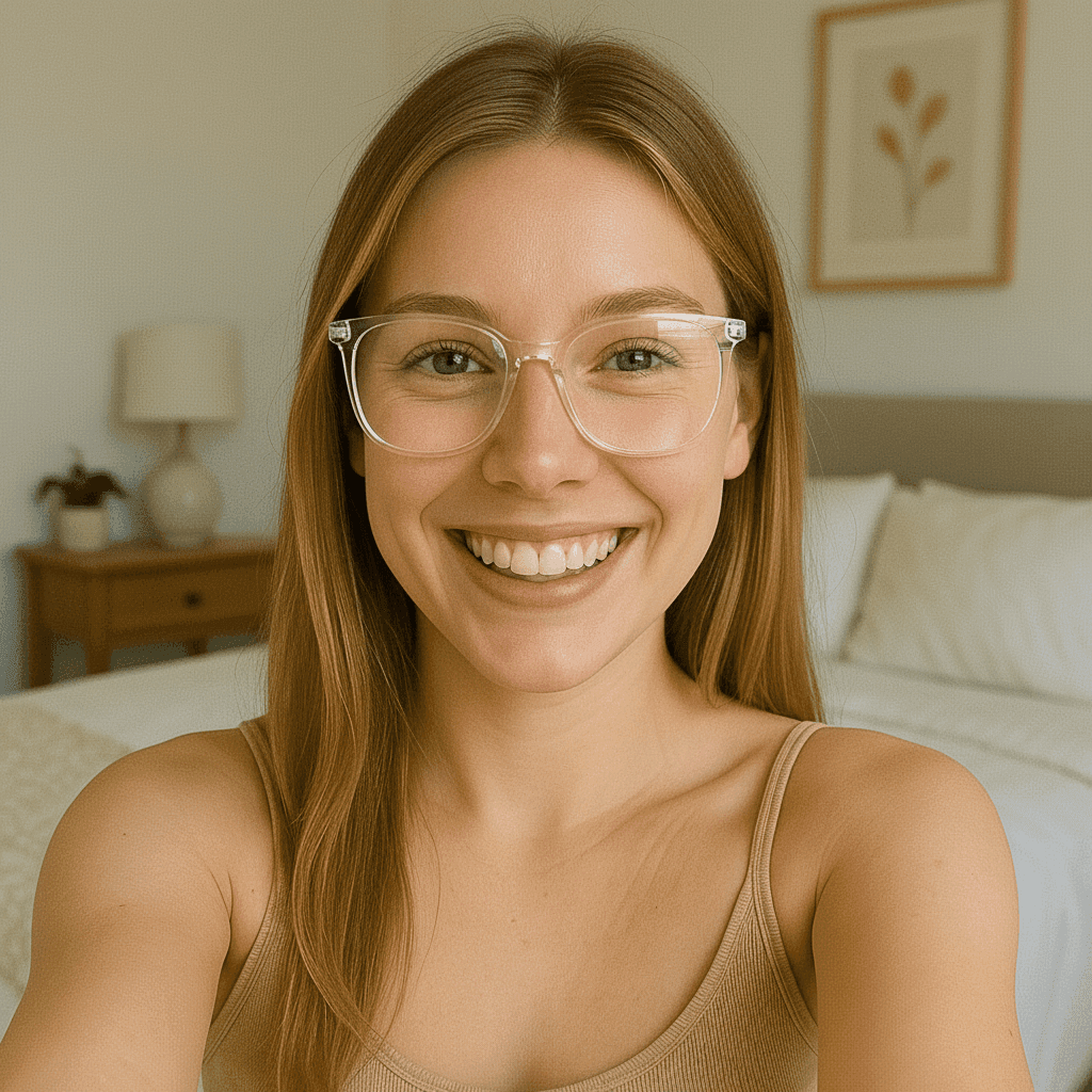 Try on frames with clear glasses online