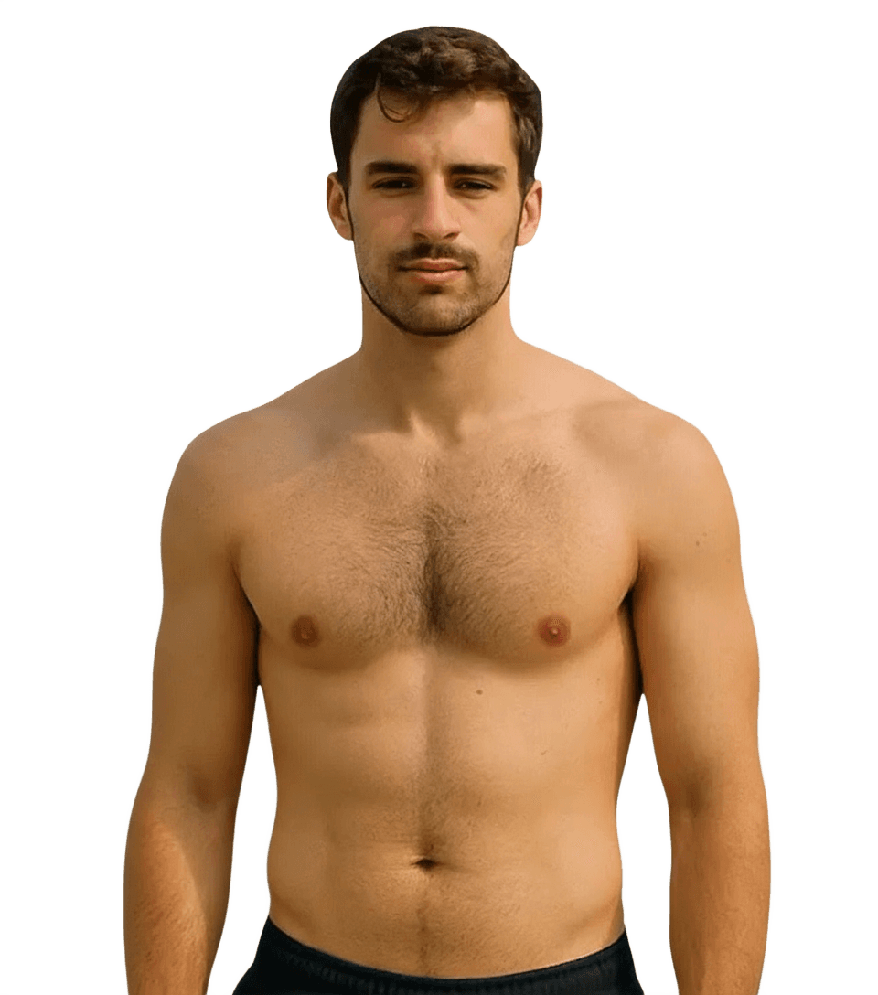 After background removal: Person on a transparent background
